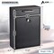 Adiroffice Large Steel Drop Box Wall-Mount Locking Mailbox, Black ADI631-04-BLK-MK - alternate 5